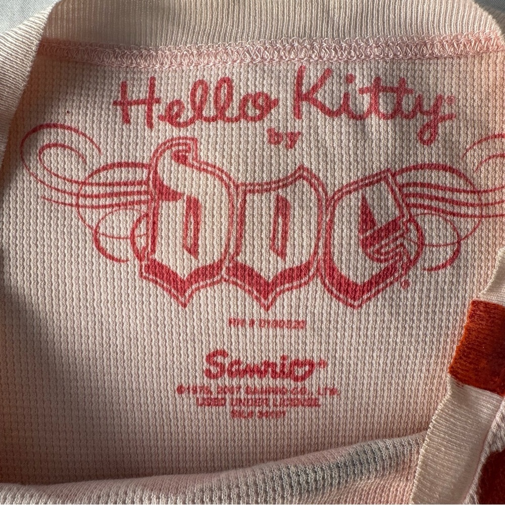 Hello Kitty Pink Thermal Long Sleeve T-Shirt - Picture 4 of 9